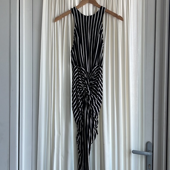 Black and white vertical stripes maxi summer dress - size medium - Picture 8 of 8
